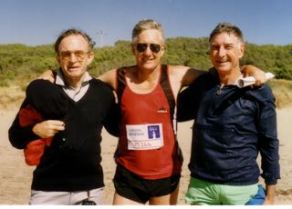 Wit Stan Jordan (centre) and Bill Hughes (right)
